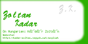 zoltan kadar business card